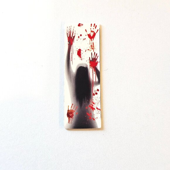 Halloween Magnetic Bookmarks Spooky Horror Shadow Blood Hands, Splatter Design G - Picture 6 of 8